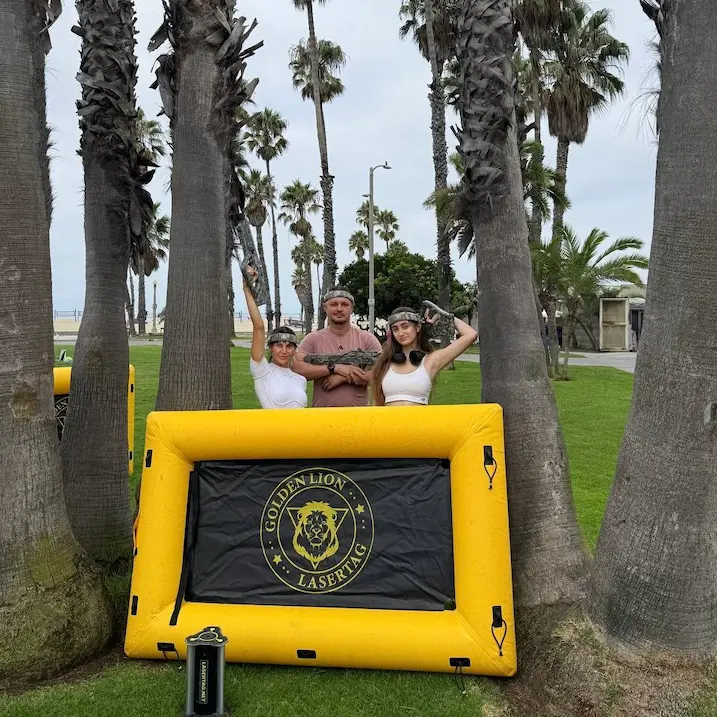 Los Angeles beach laser tag game for kids and families